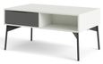 Fur White 1 Drawer Coffee Table