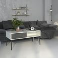 Fur White 1 Drawer Coffee Table