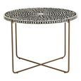 Fusion Coffee Table - Round - Black Bone Inlay