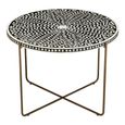 Fusion Coffee Table - Round - Black Bone Inlay
