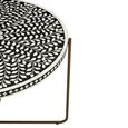 Fusion Coffee Table - Round - Black Bone Inlay