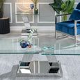 Fusion Swivel Glass Top Coffee Table