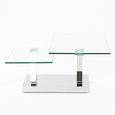 Fusion Swivel Glass Top Coffee Table
