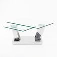 Fusion Swivel Glass Top Coffee Table