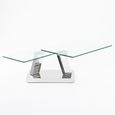 Fusion Swivel Glass Top Coffee Table
