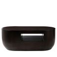 Gabelle Coffee Table - Oval - Dark Bamboo Wood
