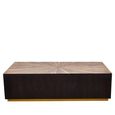 Gabelle Coffee Table - Dark Bamboo Wood - Sunburst