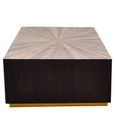 Gabelle Coffee Table - Dark Bamboo Wood - Sunburst