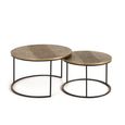 Gawani Coffee Table - Bronze Aluminium - Round - Set of 2