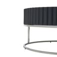 Genoa Coffee Table - Round - Fluted Grey High Gloss