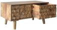Geometric Carved Mango Wood Storage Coffee Table