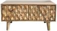 Geometric Carved Mango Wood Storage Coffee Table