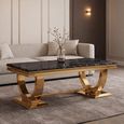 Glacier Coffee Table - Black Marble & Gold