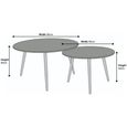 Glade Grey Round Ceramic Coffee Table (Set of 2)