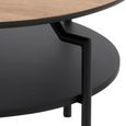 Goldington Coffee Table - Round - Oak and Black