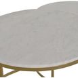 Guwalu Coffee Table - White Marble - Round - Set of 2