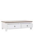 Hampstead Coffee Table - 2 Drawer - White Wood