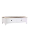 Hampstead Coffee Table - 2 Drawer - White Wood