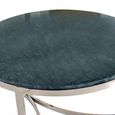 Handajega Coffee Table - White and Green Marble - Round - Set of 2