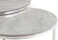 Hanson Sintered Stone and Chrome Round Coffee Table -  Set of 2