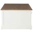 Hardwick Coffee Table - White Wood - 3 Drawer - Low