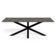 Heaven Round Dining Table - 4 Seater - Round - Black Ceramic - with Star Legs