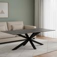 Heaven Round Dining Table - 4 Seater - Round - Black Ceramic - with Star Legs