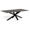 Heaven Round Dining Table - 4 Seater - Round - Black Ceramic - with Star Legs