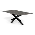 Heaven Round Dining Table - 4 Seater - Round - Black Ceramic - with Star Legs