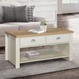 Highgate Coffee Table - 2 Drawer - Cream Painted