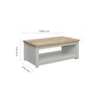 Highgate Coffee Table - 105cm - Grey Painted