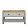 Highgate Coffee Table - 2 Drawer - Grey Painted
