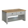 Highgate Coffee Table - 2 Drawer - Grey Painted
