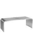 Horizon Coffee Table - Curved - Brushed Metal