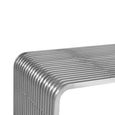 Horizon Coffee Table - Curved - Brushed Metal