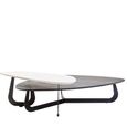 Imperia Coffee Table - 2 Tier - Triangular - Large - Grey Ceramic