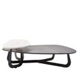 Imperia Coffee Table - 2 Tier - Triangular - Large - Grey Ceramic