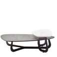 Imperia Coffee Table - 2 Tier - Triangular - Large - Grey Ceramic