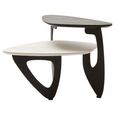 Imperia Coffee Table - 2 Tier - Triangular - Small - Grey Ceramic