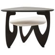 Imperia Coffee Table - 2 Tier - Triangular - Small - Grey Ceramic