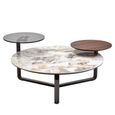 Imperia Coffee Table - 3 Tier - Round - Grey Ceramic