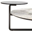 Imperia Coffee Table - 3 Tier - Round - Grey Ceramic