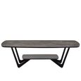 Imperia Coffee Table - Grey Ceramic - with Shelf