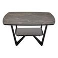 Imperia Coffee Table - Grey Ceramic - with Shelf