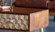 Imphal Mango Wood Geomatric 2 Drawer Coffee Table