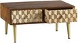 Imphal Mango Wood Geomatric 2 Drawer Coffee Table