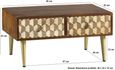 Imphal Mango Wood Geomatric 2 Drawer Coffee Table