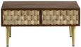 Imphal Mango Wood Geomatric 2 Drawer Coffee Table