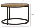 Industrial Mango Wood 2 Tier Coffee Tables