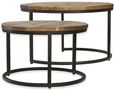 Industrial Mango Wood 2 Tier Coffee Tables
